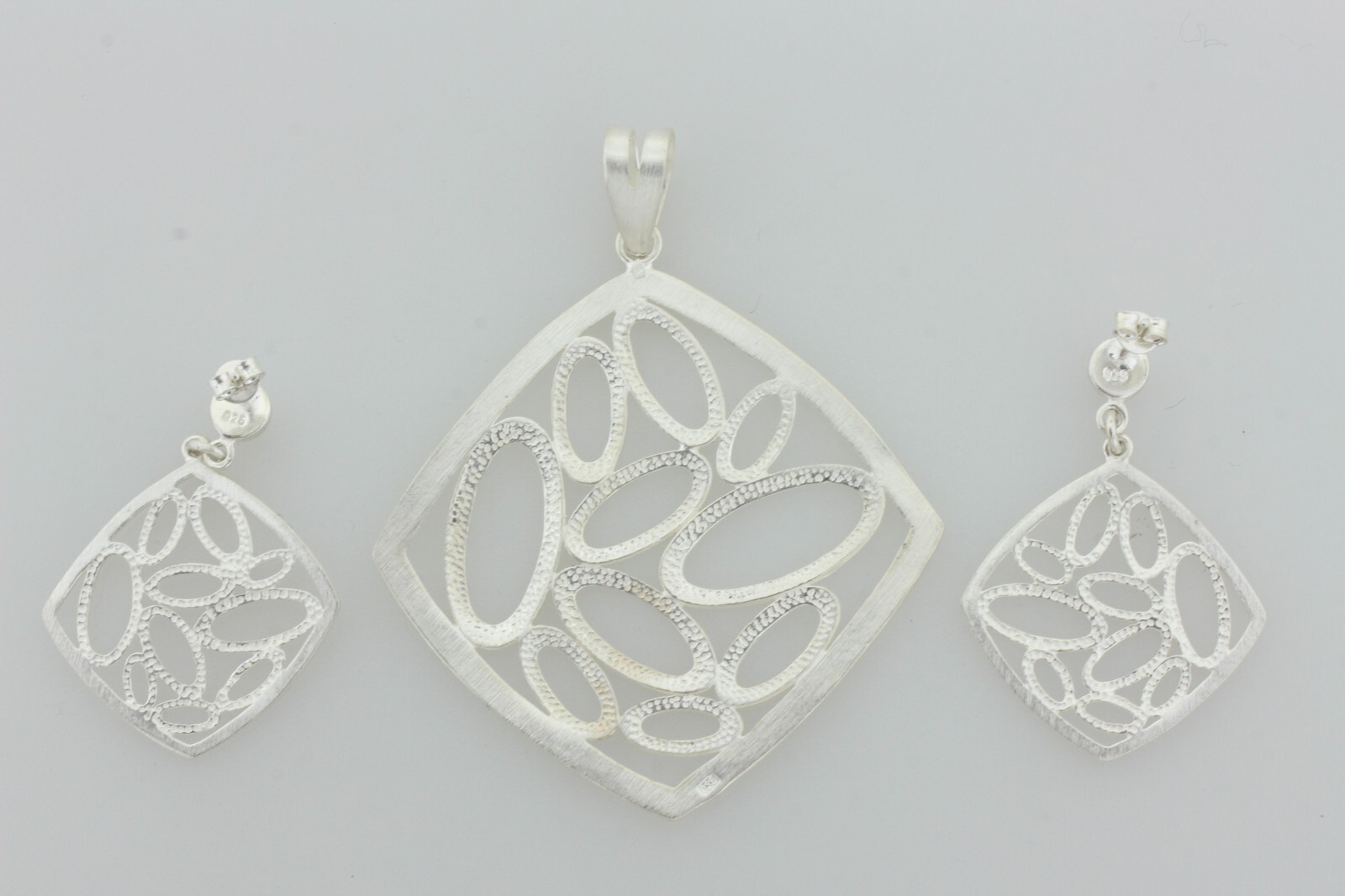 Sterling Silver 925 Abstract Multiple Ellipses In… - image 6