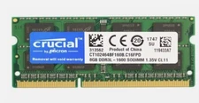 CRUCIAL DDR3L 8GB - 1600 MHz PC3-12800 Laptop Memory RAM SODIMM 204-Pin