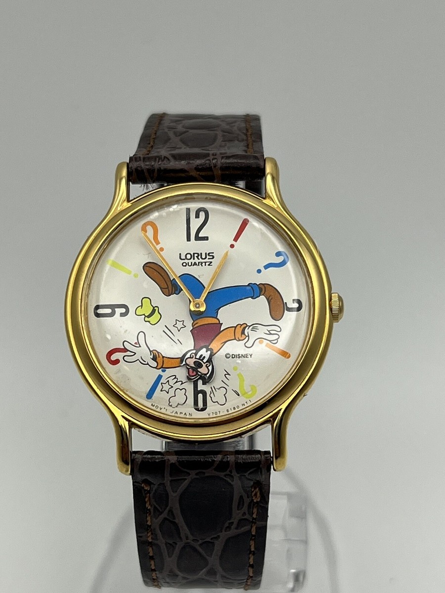 Vintage Goofy Animated Up Side Down Rotating Head LORUS Wristwatch 1990 main image 4