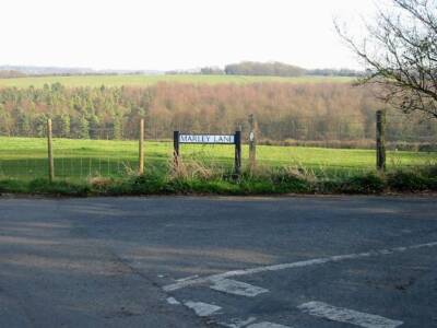 Foto 6x4 Marley Lane und Landschaft jenseits von Barham\/TR2050 um 2007