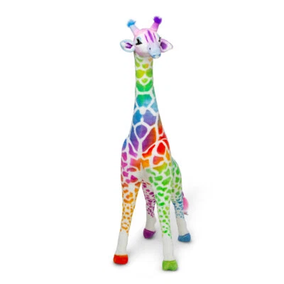 BEMIRO Melissa & Doug Plüsch Giraffe groß 150 cm "Rainbow" Deko Figur Kinderzimmer