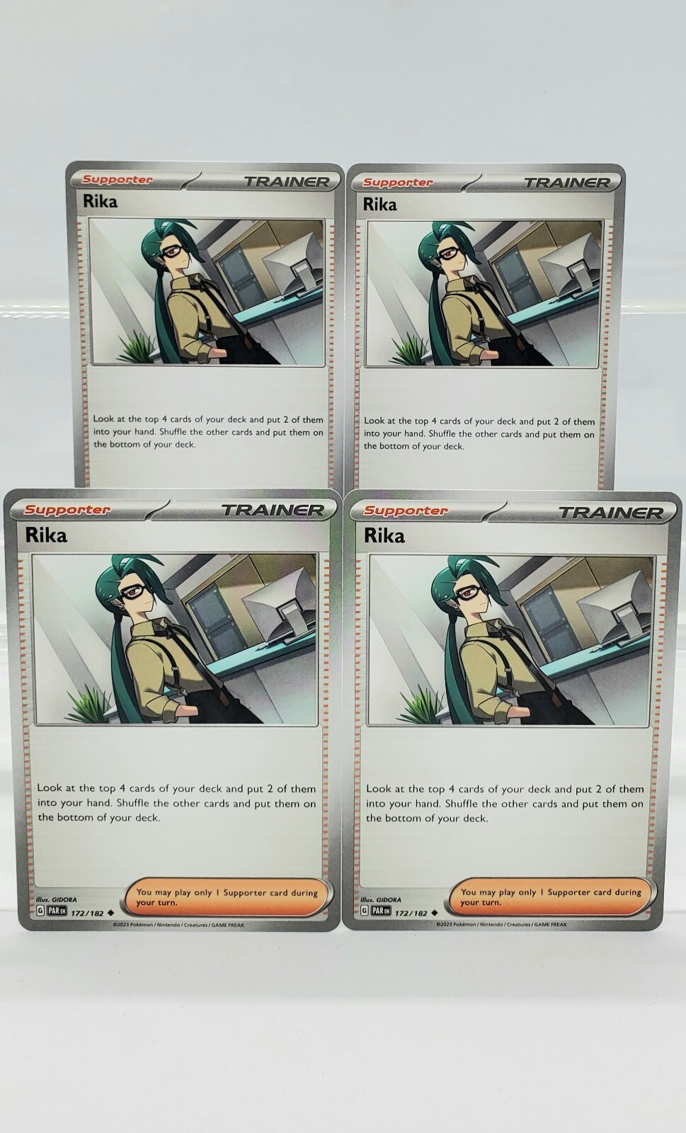 Pokemon TCG Rika 172/182 SV04: Paradox Rift Uncommon 4 Cards Playset
