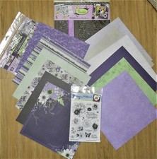 THE WILDFLOWERS PAPER KIT 12"x12" Paper Pad, Stamp Set & Sticker sheets  BUNDLE