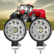 40W 3.3'' Cap LED Work Light Tractor Lamp Flood Universal Fit Case IH JD SUV ATV