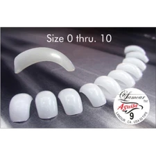 Lamour Aguila Curve Natural Tips - 500ct each size - (CHOOSE FROM SIZE 0-10)