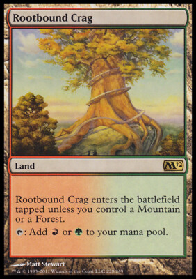MTG Magic the Gathering Rootbound Crag (228/256) Magic 2012 LP