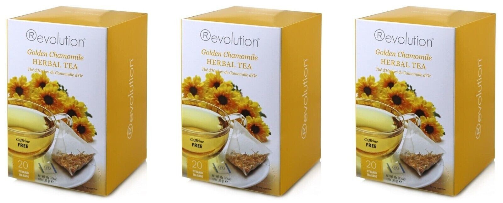 LOT OF 3 Revolution Tea, Mesh Infuser Full Leaf Tea, Golden Chamomile