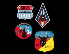4 X Usaf Sr-71 Aircraft Patches. Blackbird Cia Cold War Vietnam Us Seller