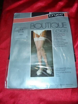 VINTAGE Ergee Boutique Design NYLONS Feinstrümpfe Gr. 3 schwarz Stockings OVP - Bild 1 von 2