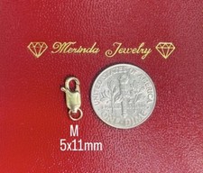 14k Solid Gold 5x11mm M Lobster Claw Clasp Bracelet Chain Necklace. Lock Finding