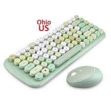 Mofii CANDY Keyboard Mouse Combo Wireless 2.4G Mixed Color 84Key Green
