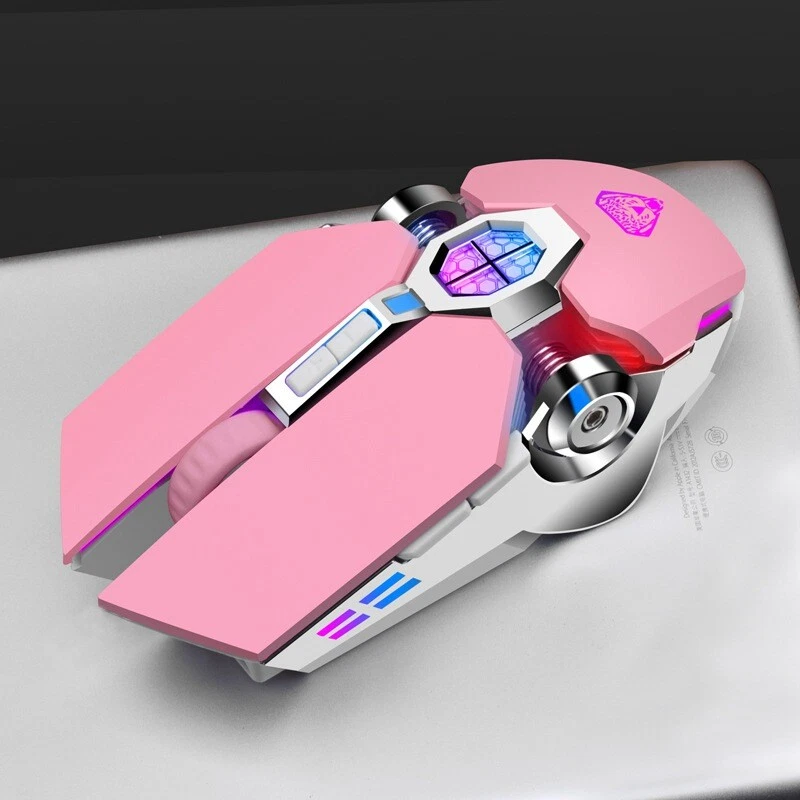 Gaming Mouse Multi-Colour Rechargeable Wireless Silent For Laptop Backlit - Image 2 of 4