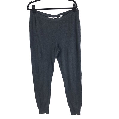 Max Studio Womens Dark Gray 2-Ply Cashmere Knit Jogger Bottom Pants Size XL