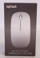 Sleek Portable Wireless Mouse - Bluetooth - Battery Powered - Computer & Tablet