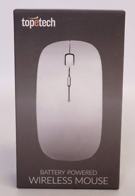 Sleek Portable Wireless Mouse - Bluetooth - Battery Powered - Computer & Tablet