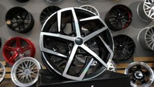 4 x 19 Inch 5x112 Black Polished Alloy Wheels: Fits For Volkswagen Golf Jetta