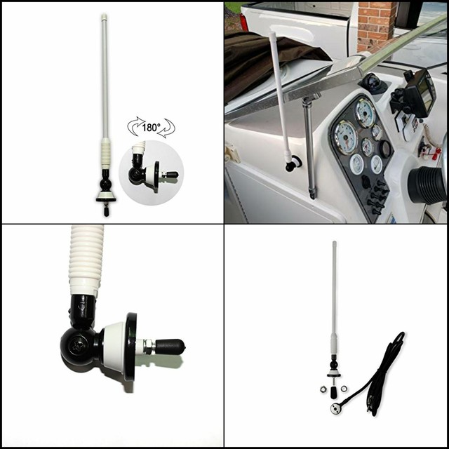 Boat Car ATV UTV Marine AM FM Radio Antenna Rubber Duck Dipole Flexible