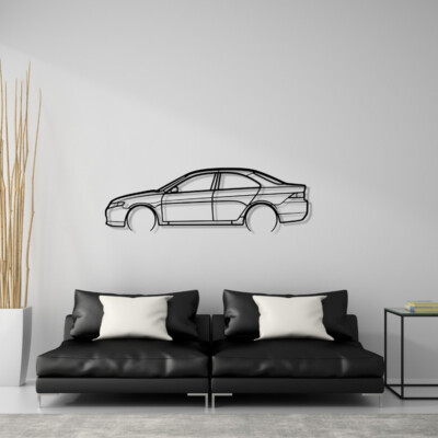 Honda Accord Mk7 Wandkunst aus Metall Wandbilder Silhouette Abzeichen Type S R 7
