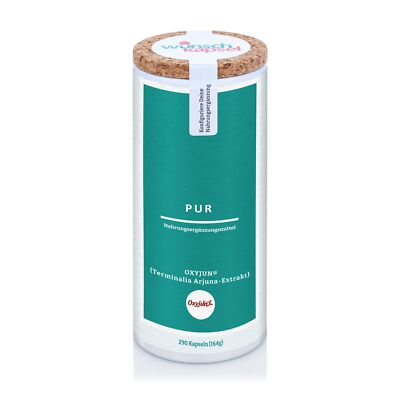 Oxyjun Pur, 400 mg täglich hochdosierter Terminalia arjuna Extrakt - 290 Kapseln