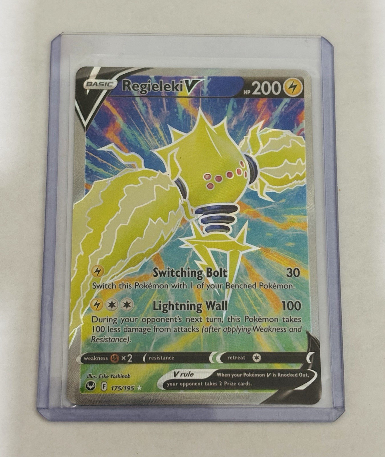 Regieleki V 175/195 Silver Tempest HOLO Pokemon TCG Card NM