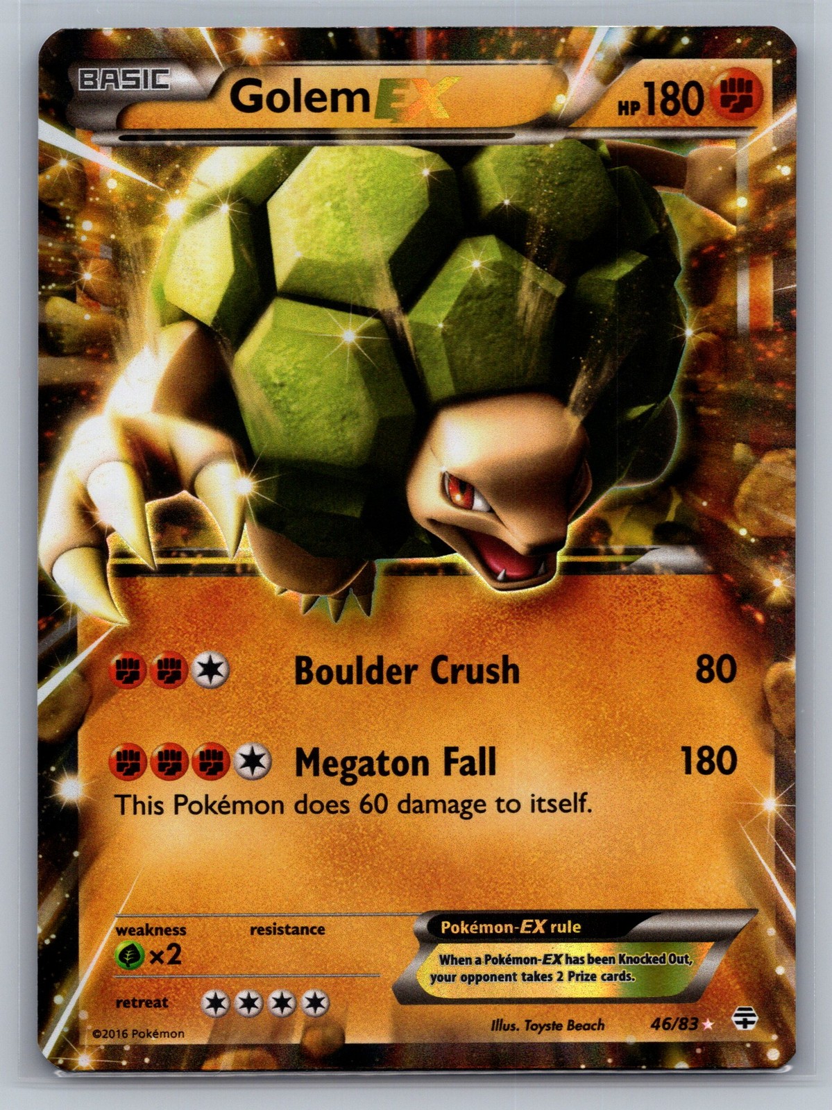 Golem EX Generations #46/83 Ultra Rare,Holo Pokemon Card