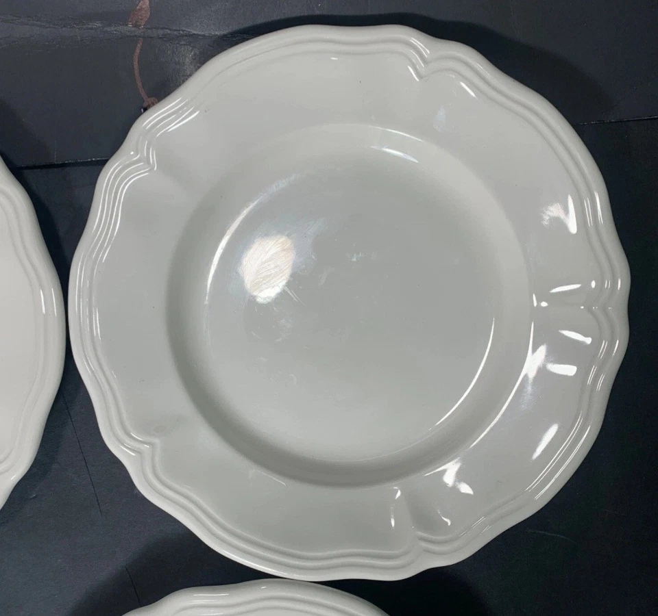 Federalist Ironstone 4 件套白色沙拉面包盘 4238 - 7 1/2 — 第 3/4 张图片