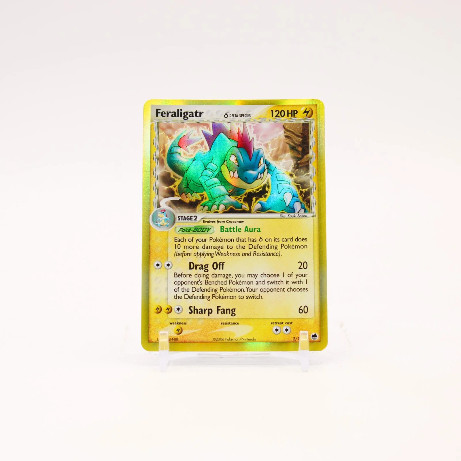 Feraligatr - 2/101 Dragon Frontiers Holo Rare Pokemon - LP