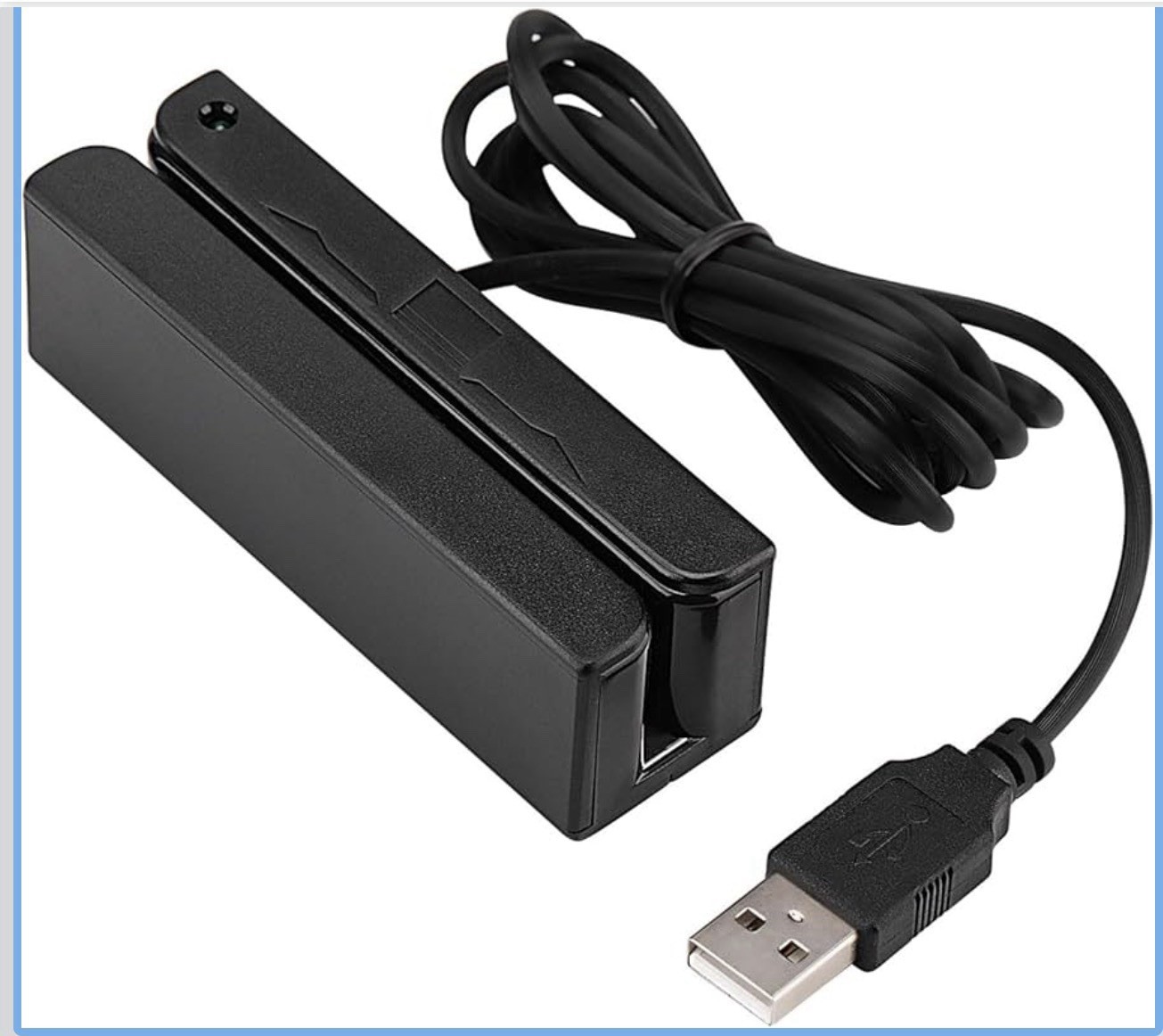 USB Magnetic Stripe 3-Track POS Credit Card Reader Swiper - Magstripe Black