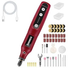 Mini Cordless Rotary Tool Kit - 5-Speed, 3.7V Power Supply with LED Light 62 ...