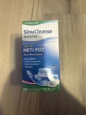 SinuCleanse NETI POT Genie Style w/ 30 Saline Packets --