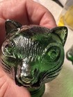 Vintage MCM Empoli Green Glass Cat Decanter Bottle 9" - Made in Italy — photo 8