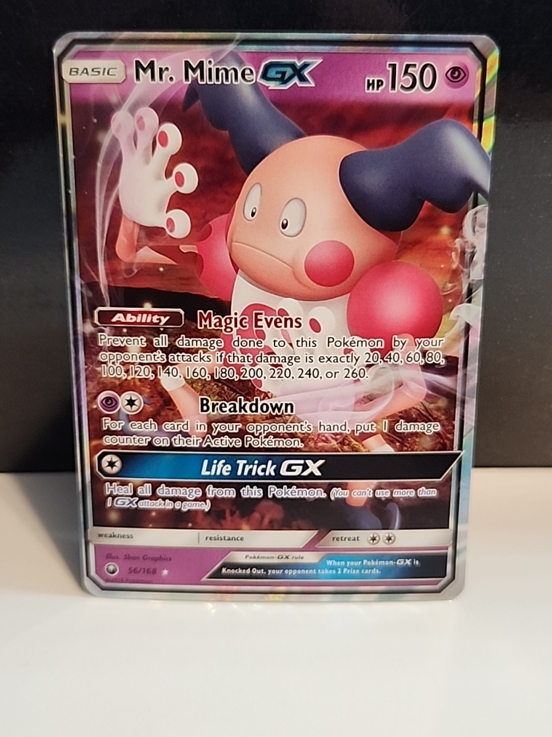 Mr. Mime GX - 56/168 - Pokemon 2018 SM Celestial Storm Ultra Rare - NM