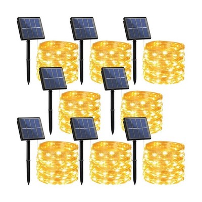 Beieverluck 8 Pack Solar Fairy Lights Outdoor Waterproof 264FT ... FAST USA SHIP