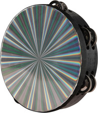 Pandereta Radiant de 8 pulgadas, tambor de mano con cascabeles de doble fila