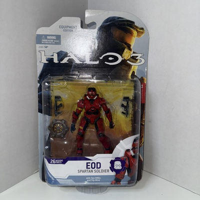 #ad McFarlane Halo 3 Red EOD Spartan Soldier Equipment Damaged Package A $45.00