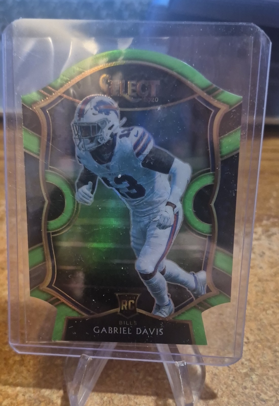 2020 Panini Select - Concourse Gabriel Davis #82 Neon Green Prizm Die-Cut (RC)