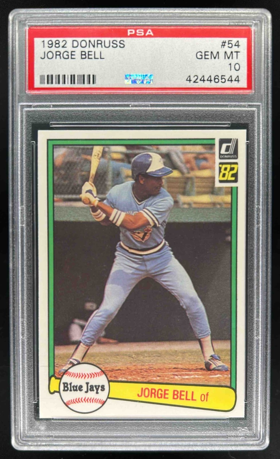 1982 Donruss Jorge Bell Rookie RC #54 Blue Jays PSA 10