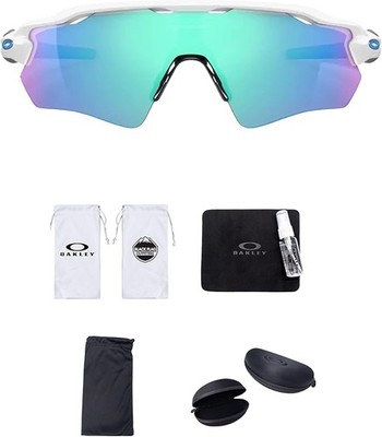 Oakley Radar EV Path OO9208-4738 Shield Sunglasses Bundle with Cleaning Kit