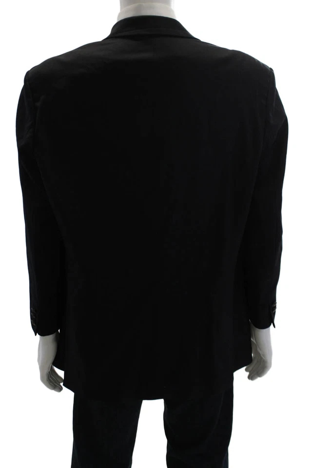 Chaqueta Blazer Marks & Spencer Para Hombres Dos Botones Azul Marino Lana Talla 44 Corta Foto 3 de 4