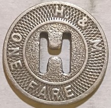 Manhattan, New York - H. & M. One Fare Transit Token NY 630 AH