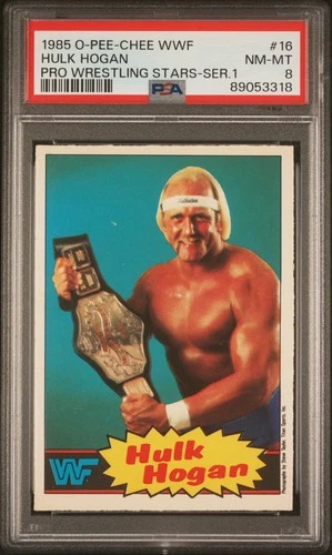 Hulk Hogan 16 PSA 8 WWF O-pee-chee WWF Pro Wrestling Stars- 1
