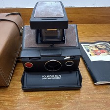 Vintage Polaroid SX-70 Land Camera Model 3 Picture Film - Leather Case Untested 