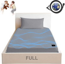 Grounding Fitted Sheet Full Size with Silver Fiber for Better Sleep - Gray