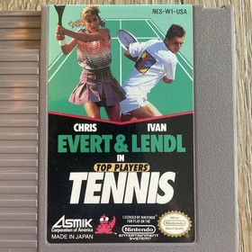 Top Players Tennis - Nintendo NES - Chris Evert Ivan Lendl - Cartridge 