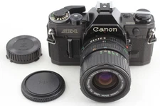 [Exc+5] Canon AE-1 Black New FD 35-70mm f3.5-4.5 35mm SLR Film Camera JAPAN