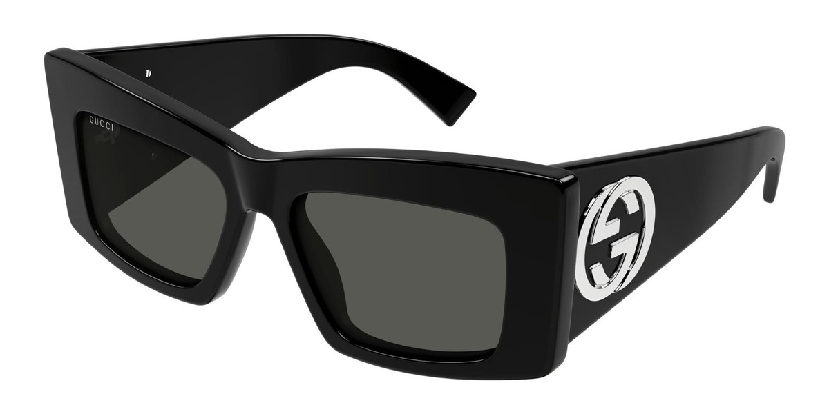 NEW GUCCI SUNGLASSES BLACK GREY WOMEN EYEWEAR GUCCI GG1842S 001 Gucci GG1842S 001 Butterfly Sunglasses Black - eye-oo.com main image 4