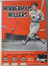 1957 Minneapolis Millers program/scorecard autograph Orlando Cepeda HOF rookie