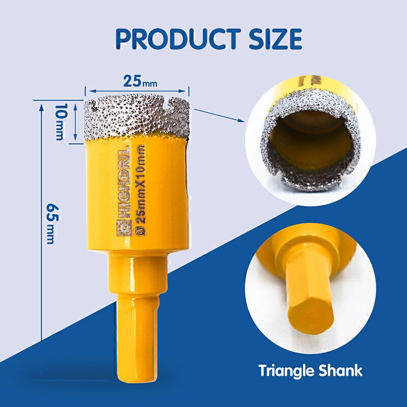 1pc 20mm-65mm Diamond Drilling Core Bit Hole Saw Tool for Ceramic Marble Tile