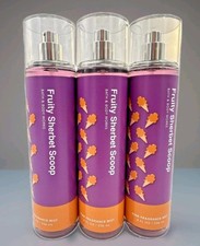 Bath Body Works LOT of 3 Fruity Sherbet Scoop Fine Fragrance Mist Spray 8 oz.
