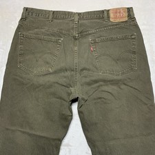 VTG Levi’s 550 Jeans Men 42x32 (fit 39x30) Moss Olive Relaxed Y2K Made In USA